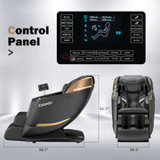 Culanta Massage Chair Full Body, Zero Gravity SL-Track Shiatsu Massage Recliner Chair with Body Scan, Airbags, Foot Rollers, Deep Yoga Stretch, Heating (U1-Black)