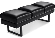 3-Seat Reception Bench with PU Leather Cushion