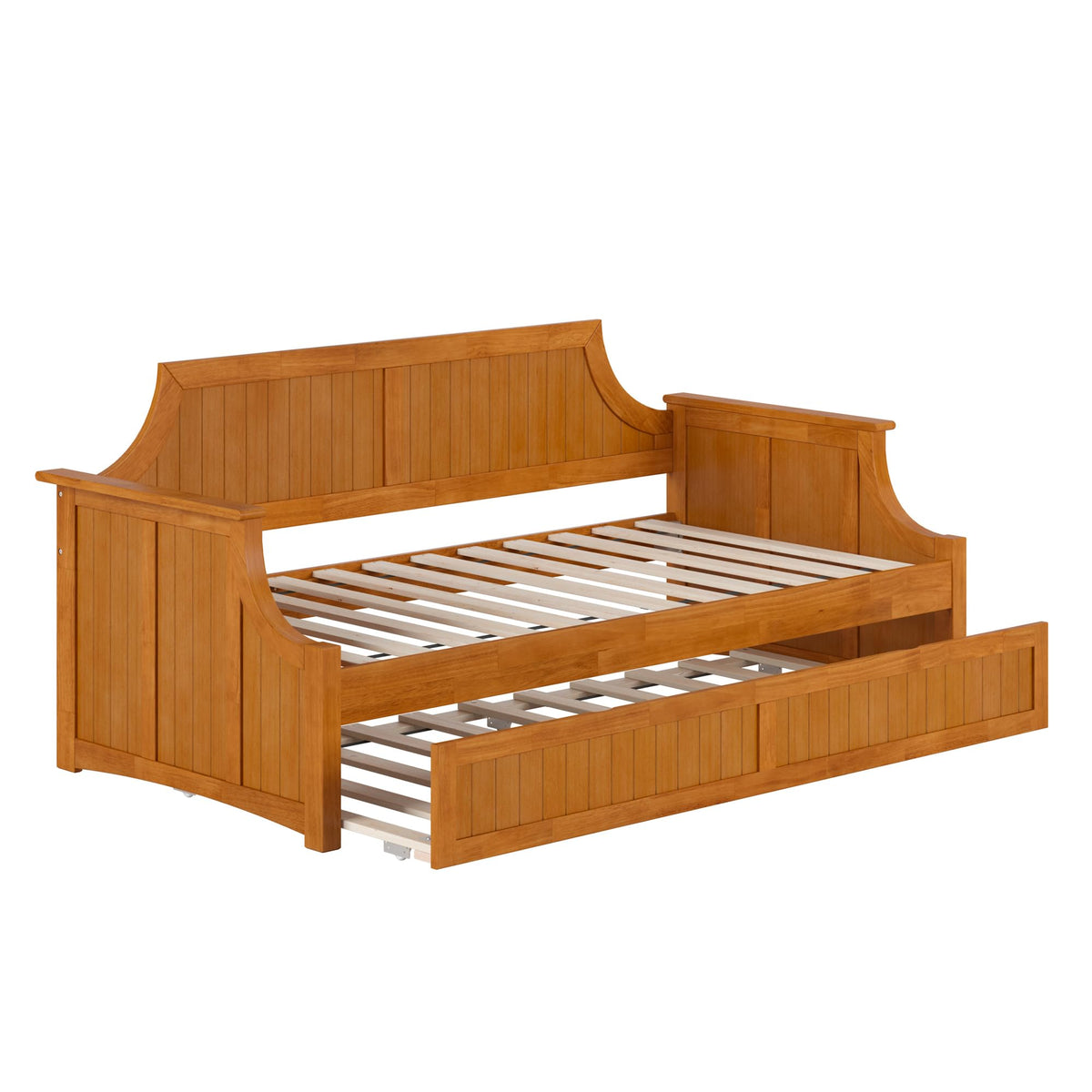 AFI, Cambridge Twin Wood Daybed with Twin Trundle, Light Toffee