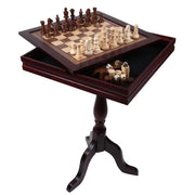 3-in-1 Chess Checkers Backgammon Game Table