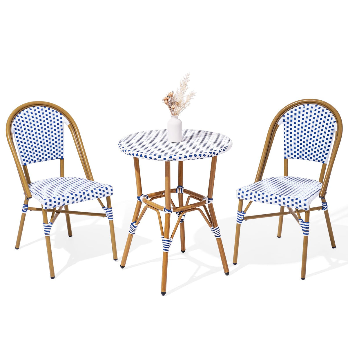 3-Piece French Wicker Bistro Set