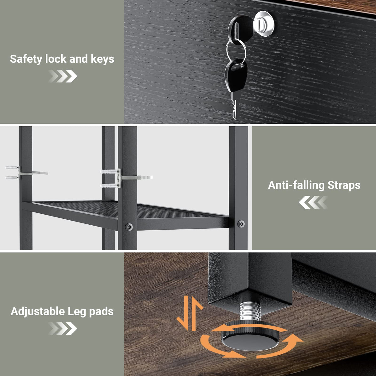 Locking File Cabinet with Bookshelf