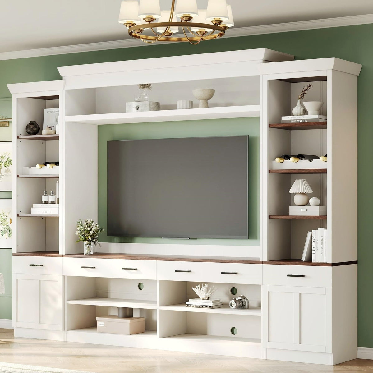 Entertainment Wall Unit with Wine Racks