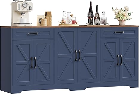 71" Farmhouse Sideboard Buffet Cabinet with Storage