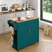 Rolling Kitchen Island Cart with Storage