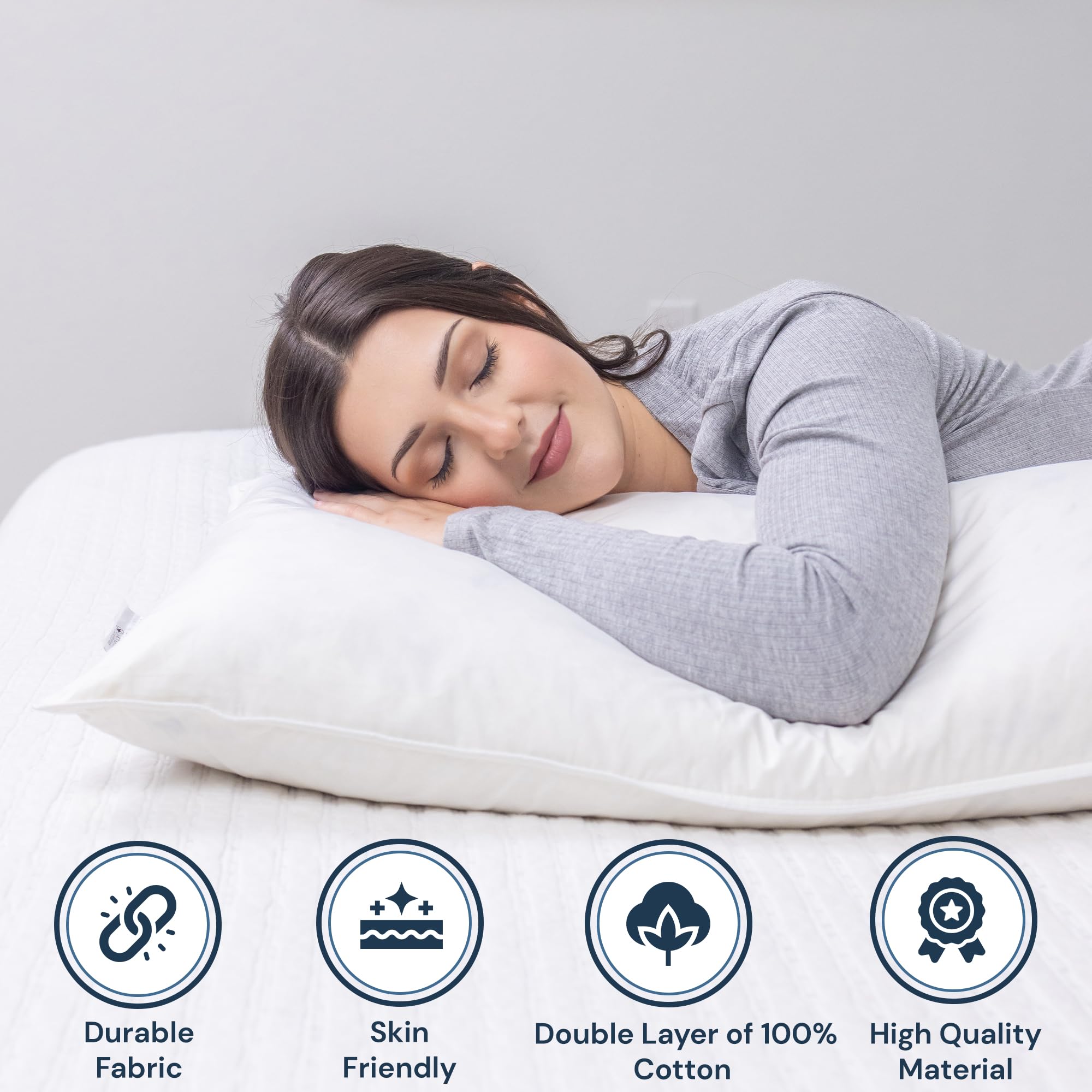 White Goose Down & Feather Body Pillow