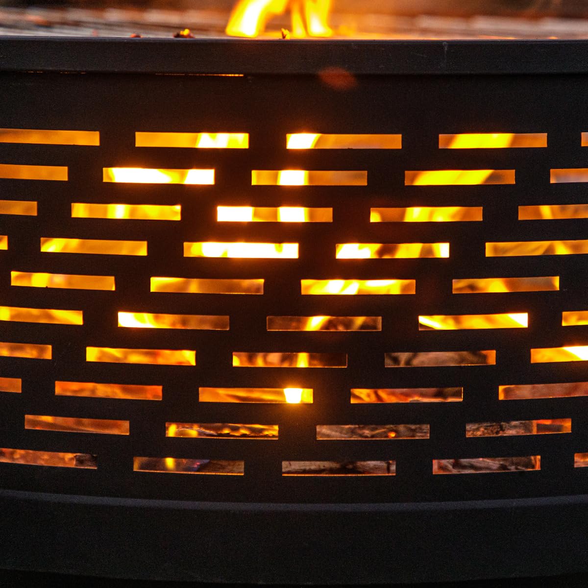 Wood Burning Fire Pit with Grill & Lid