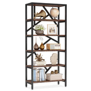 Industrial 6-Tier Bookshelf