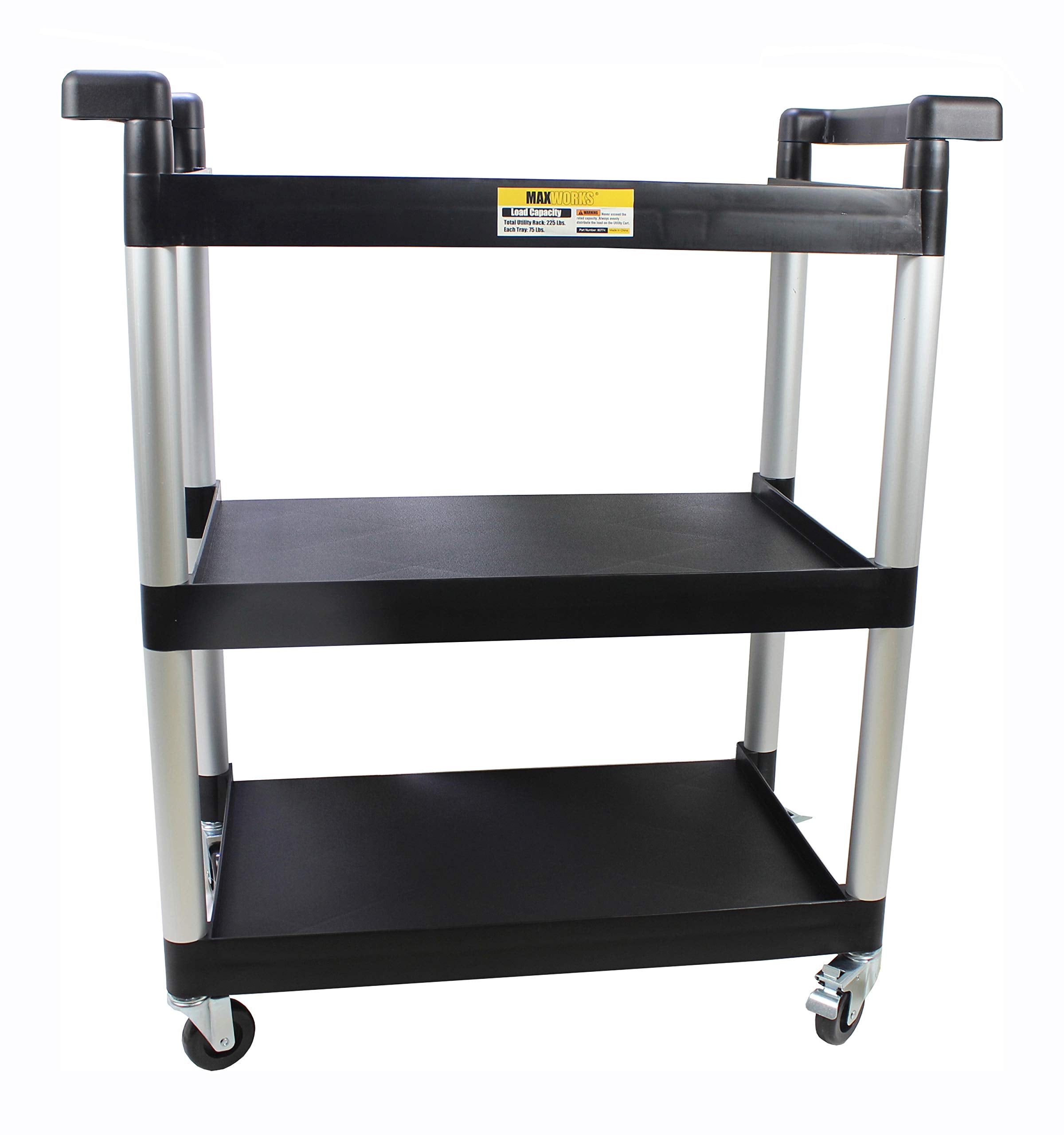 3-Shelf Utility Cart with Wheels