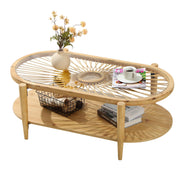 Oval Rattan Coffee Table