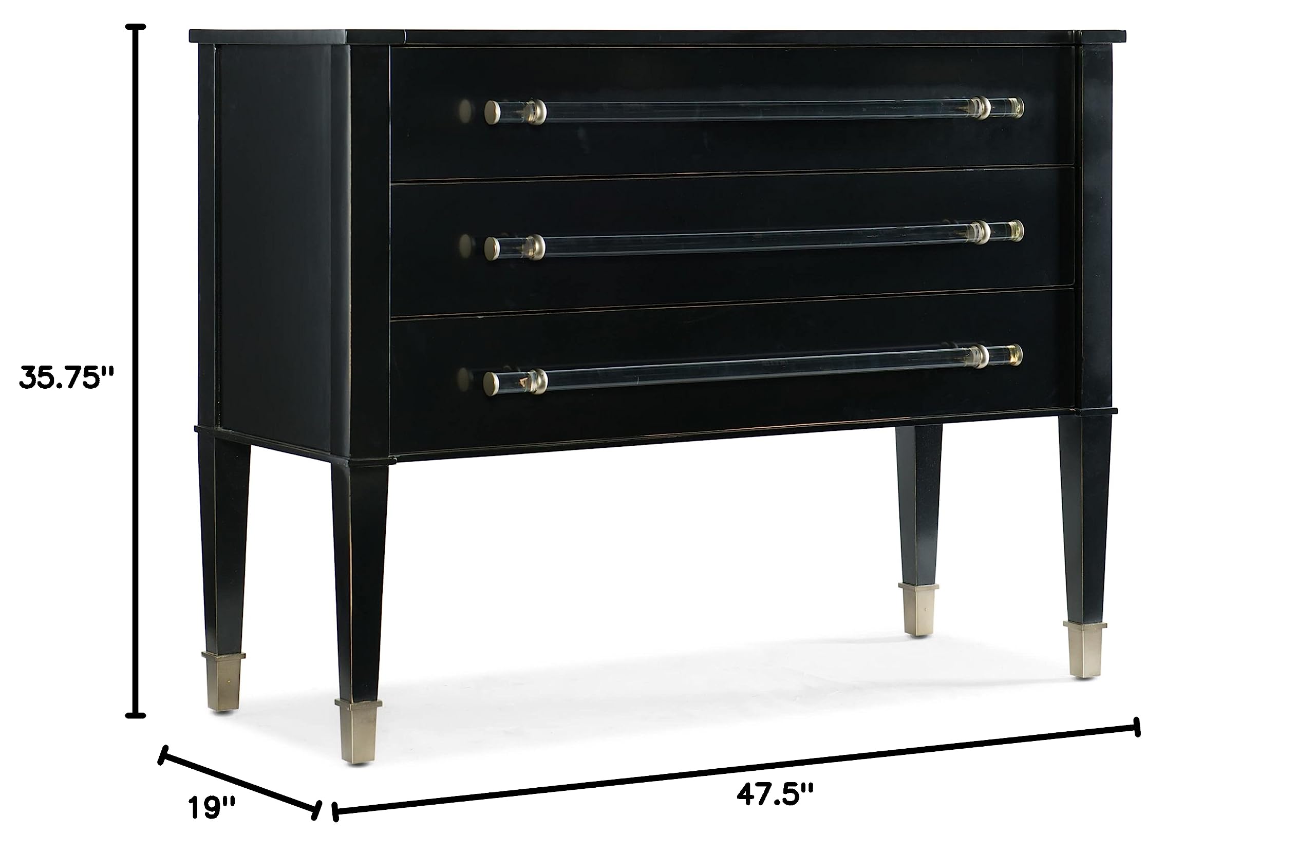 Hooker Furniture Melange Rowan 3 Drawer Accent Chest in Black