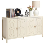 60" Buffet Sideboard Cabinet with 4 Doors & Adjustable Shelves