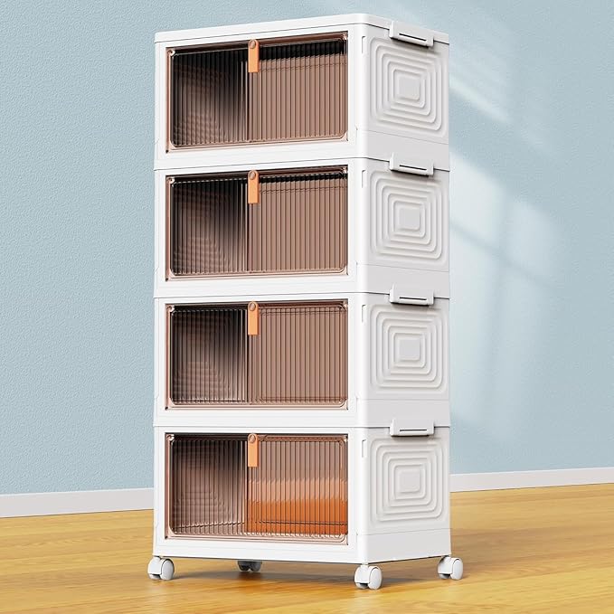 4-Tier Stackable Storage Bins