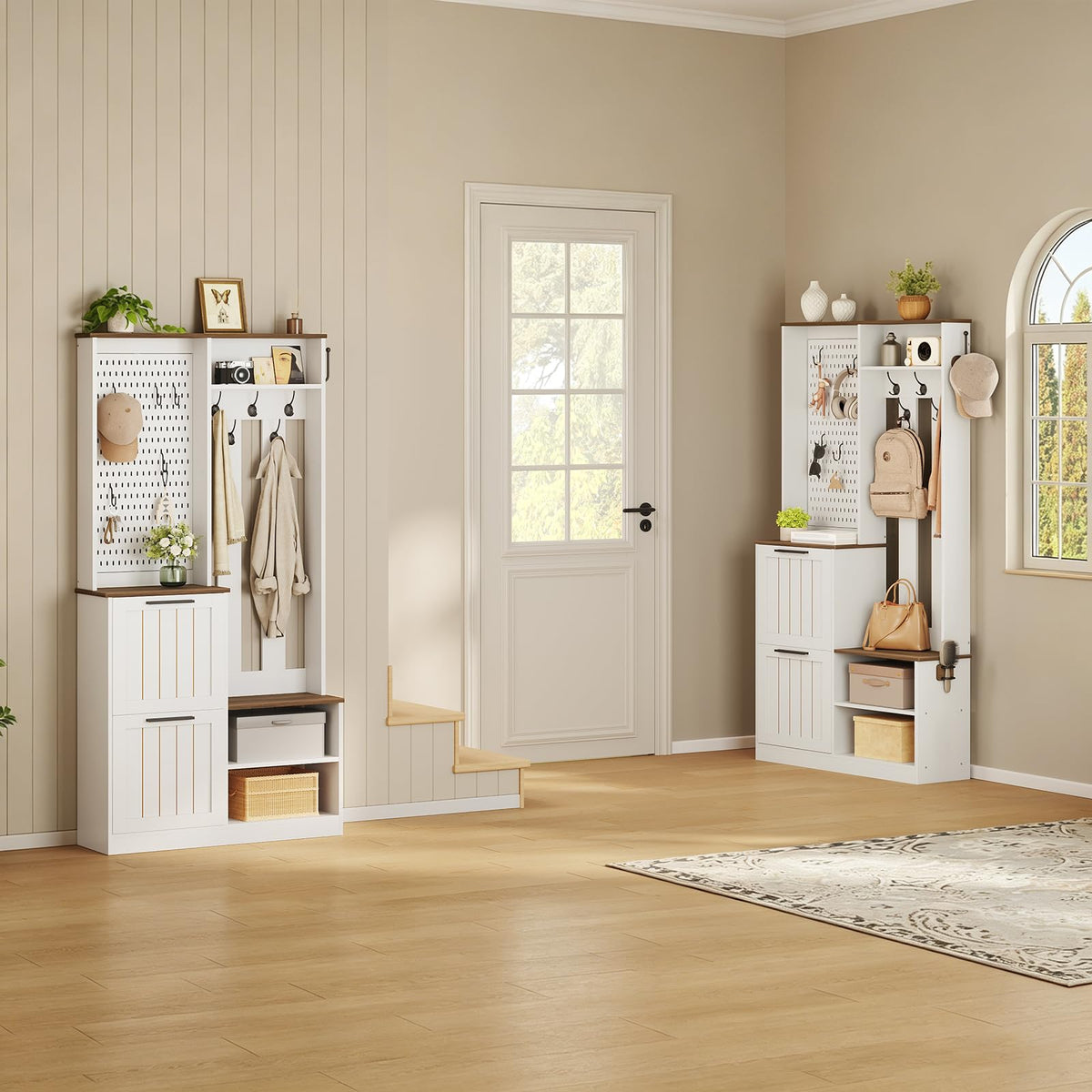 Hall Tree with Shoe Storage