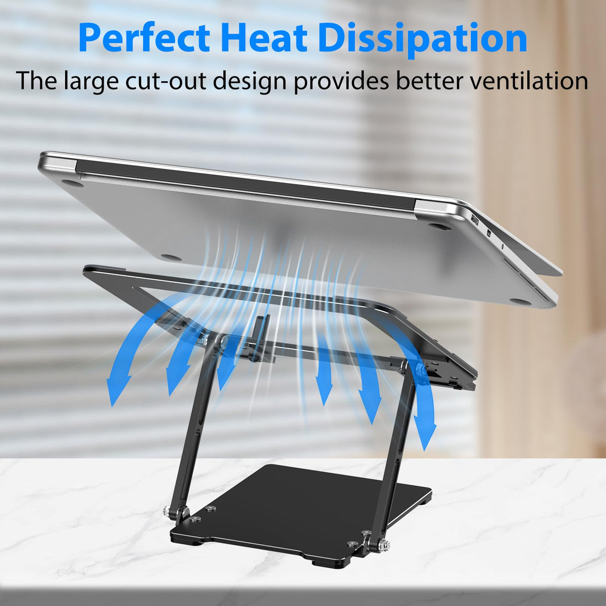 Gogoonike Ultra-Thin Laptop Stand for Desk, Adjustable Laptop Riser