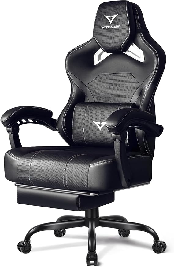 Big & Tall Gaming Chair with Footrest