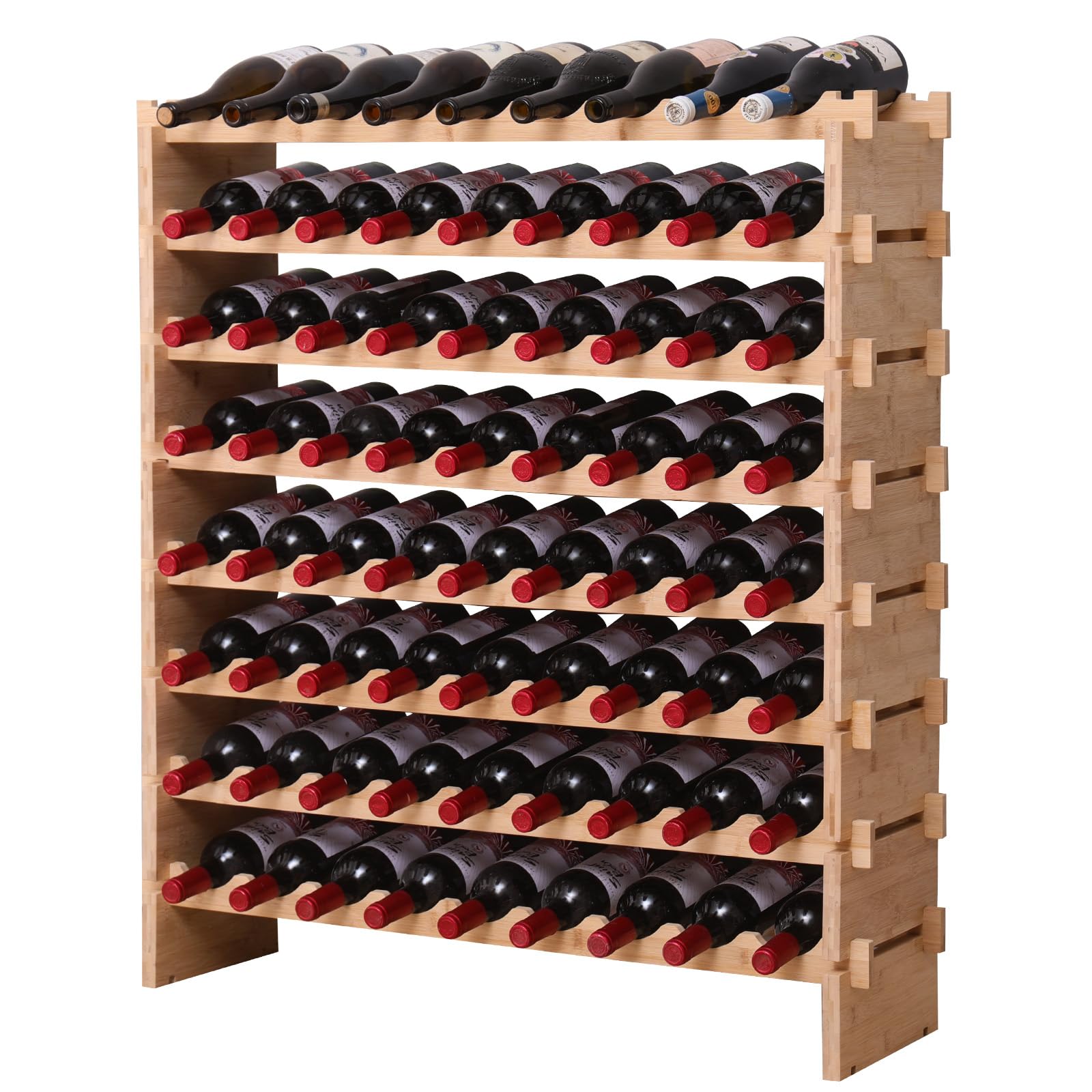 Bamboo Wine Rack – Stackable Floor Display