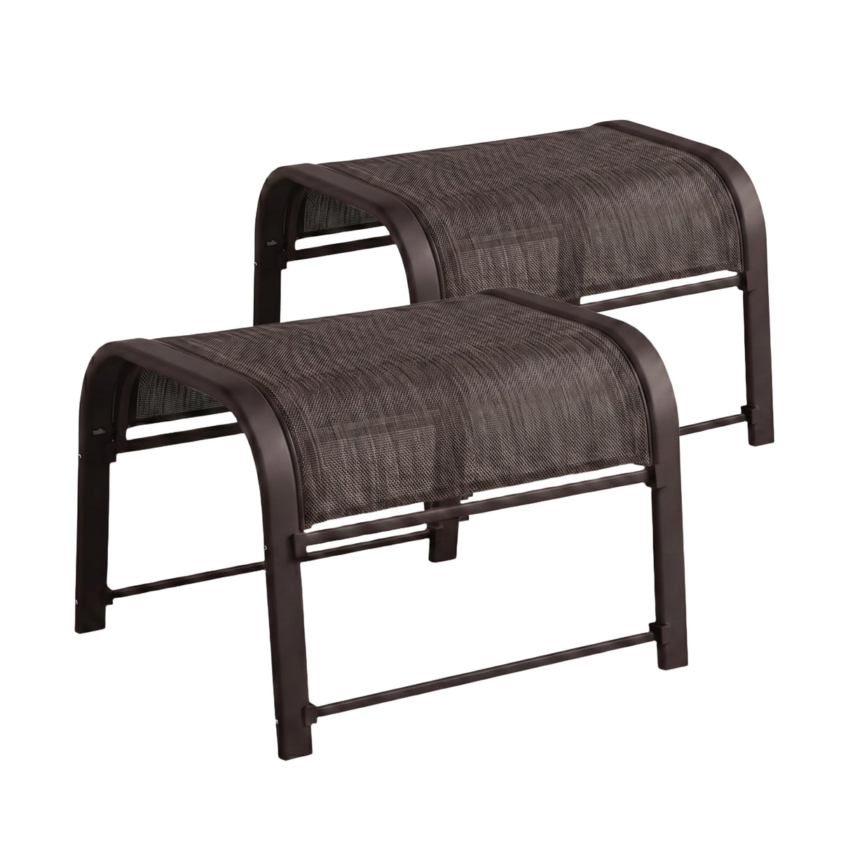 Stackable Patio Ottomans, Set of 2