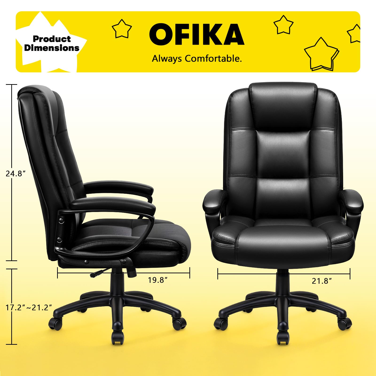 High-Back Leather Executive Office Chair
