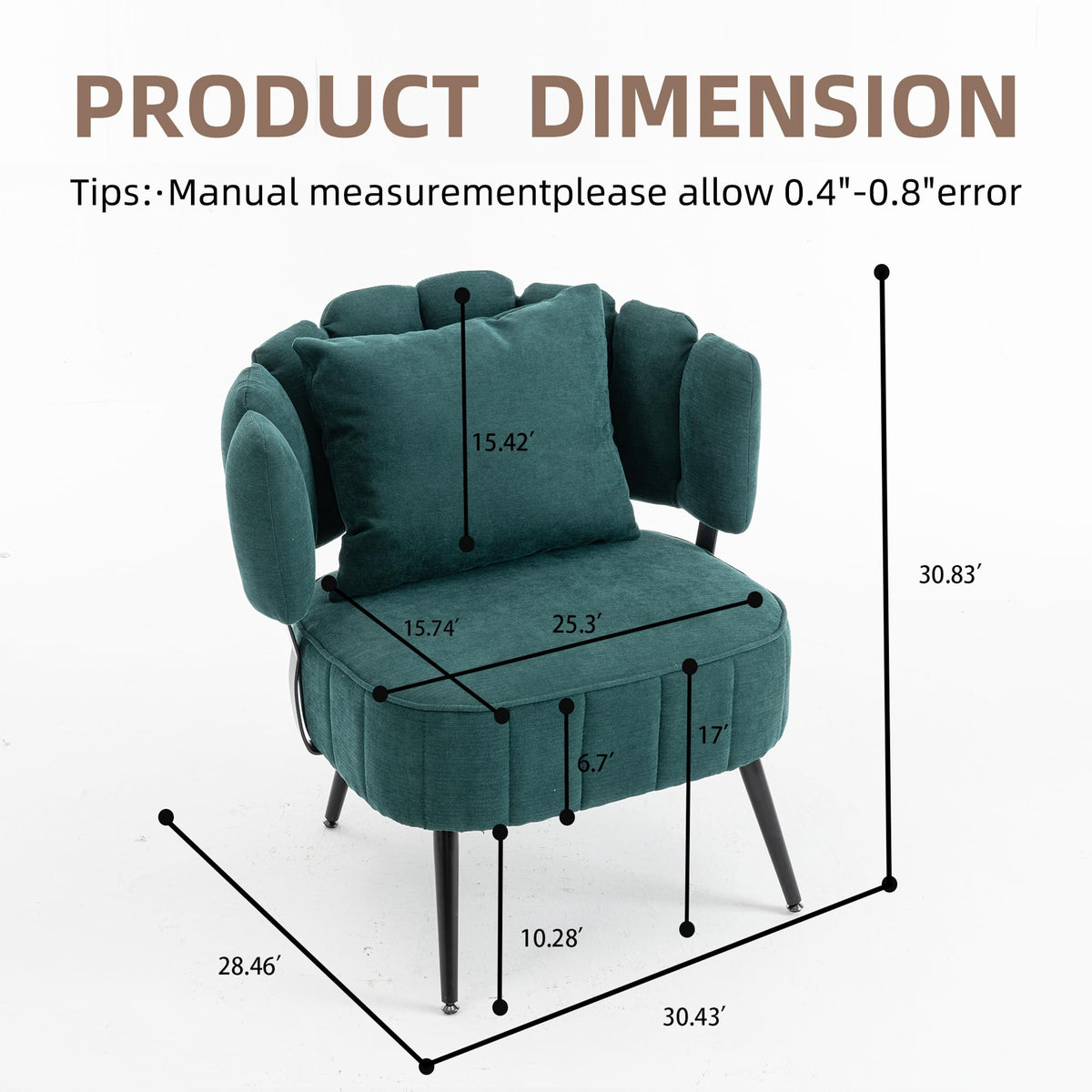 Chenille Barrel Accent Chair