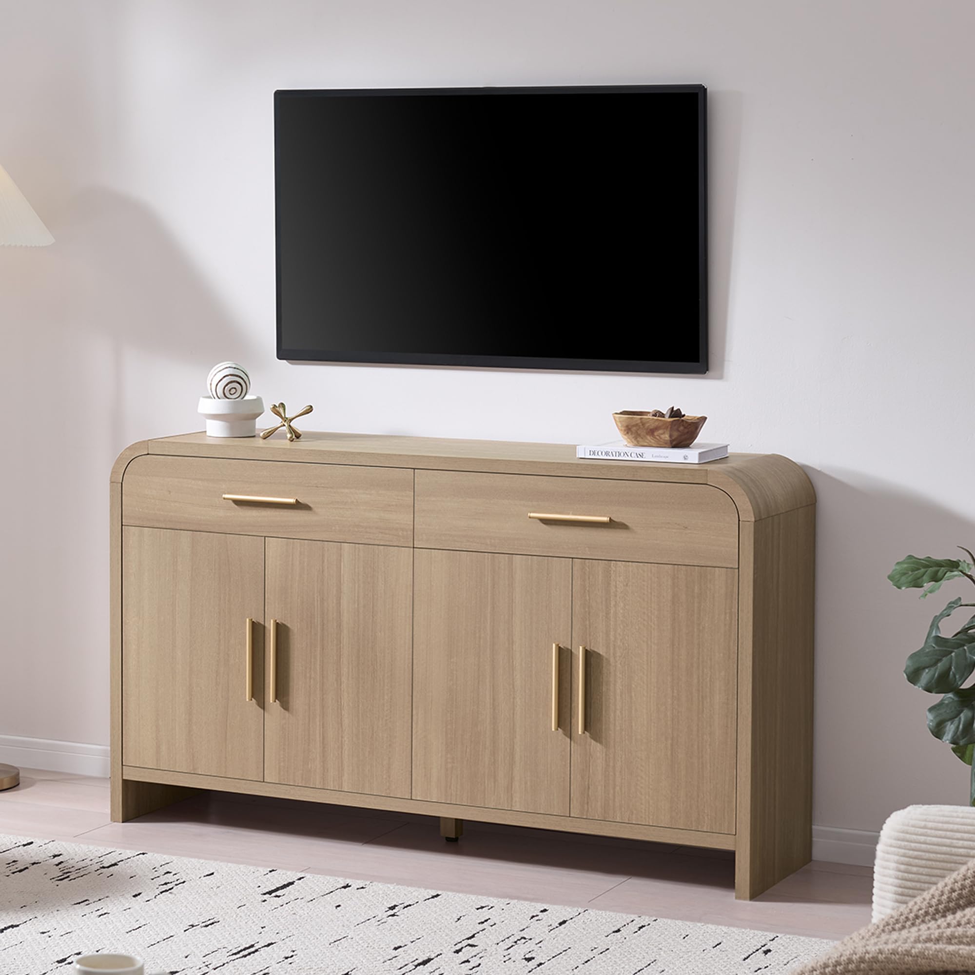 59" Sideboard Buffet Cabinet with Adjustable Shelves