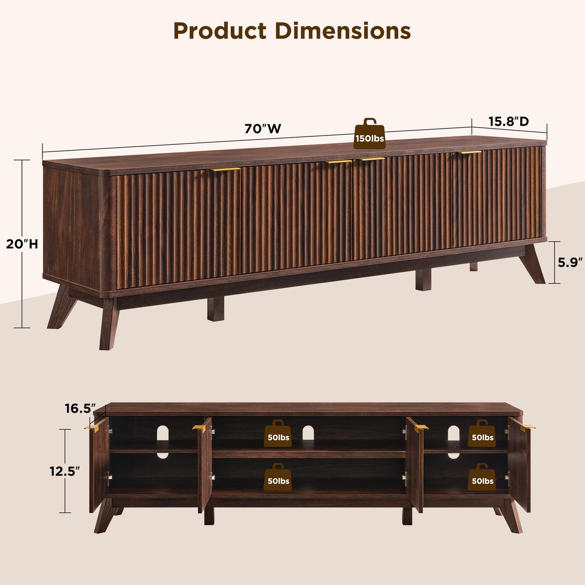Fluted TV Stand