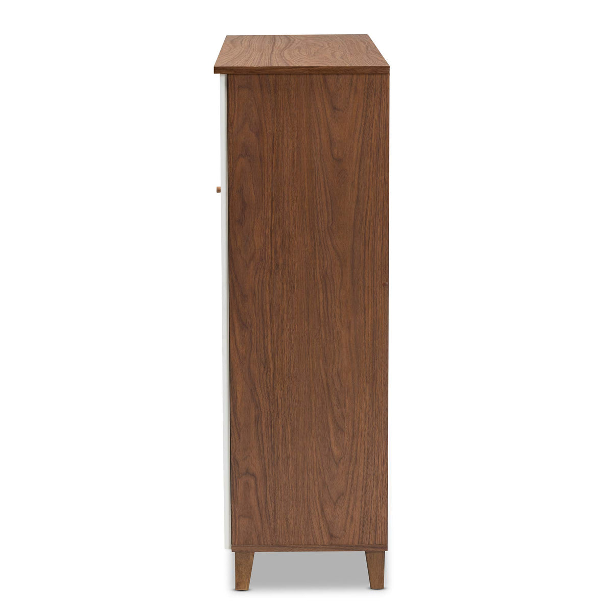 Baxton Studio Shoe Cabinets, White/Walnut