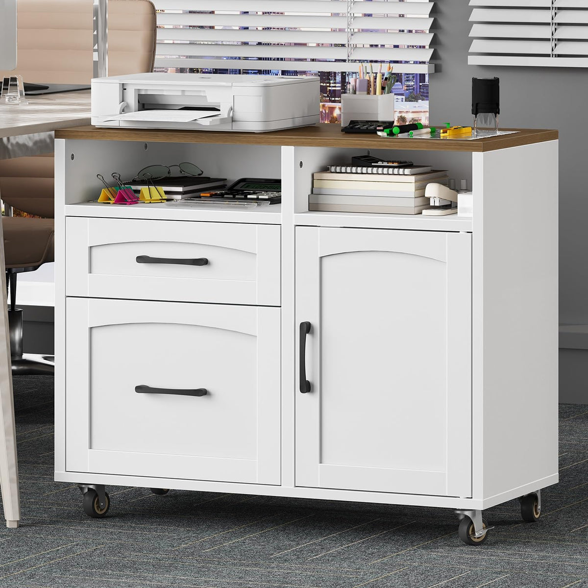 2-Drawer Mobile File Cabinet