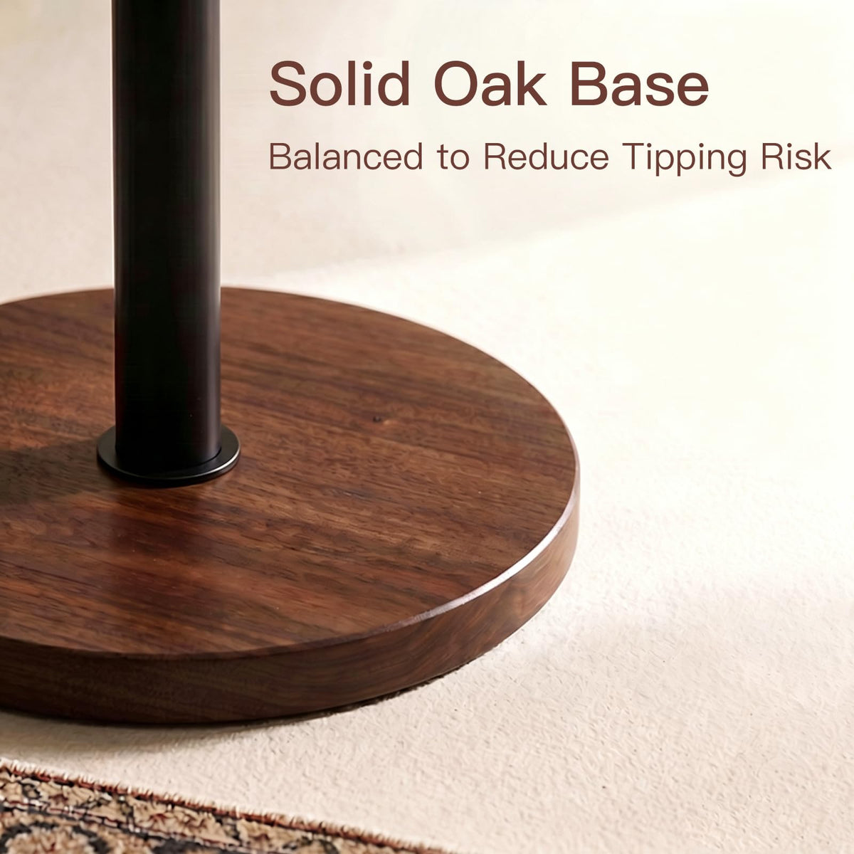 Freestanding Coat Rack with Wood Base