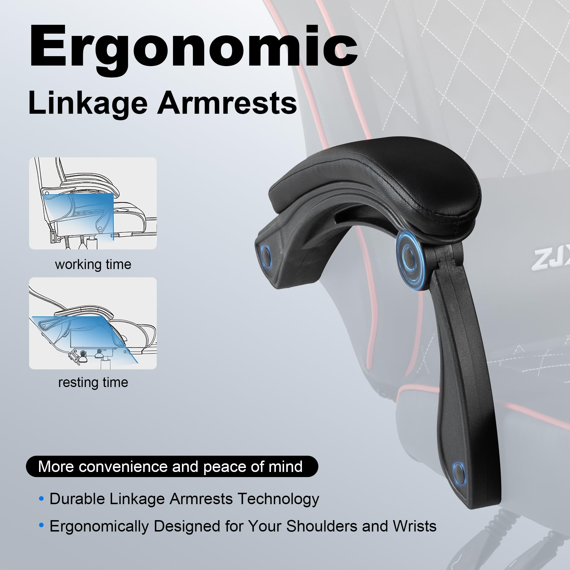 Ergonomic High-Back Gaming Chair with Footrest