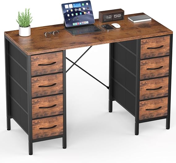 Computer Desk with 6 Fabric Drawers