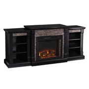 Electric Fireplace with Bookcase Storage