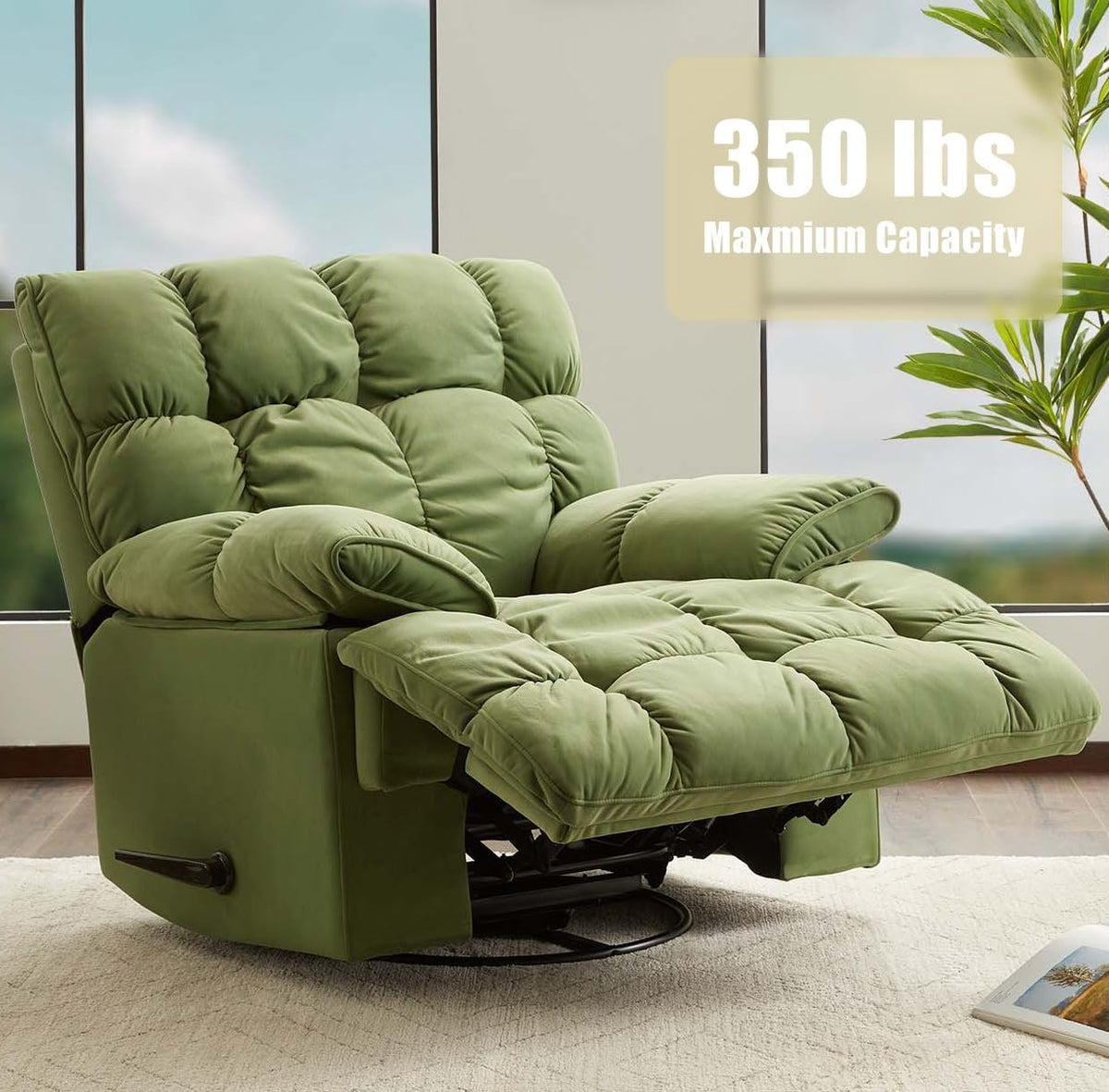 Oversized Manual Swivel Rocker Recliner