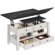Lift Top Convertible Coffee Table with Storage