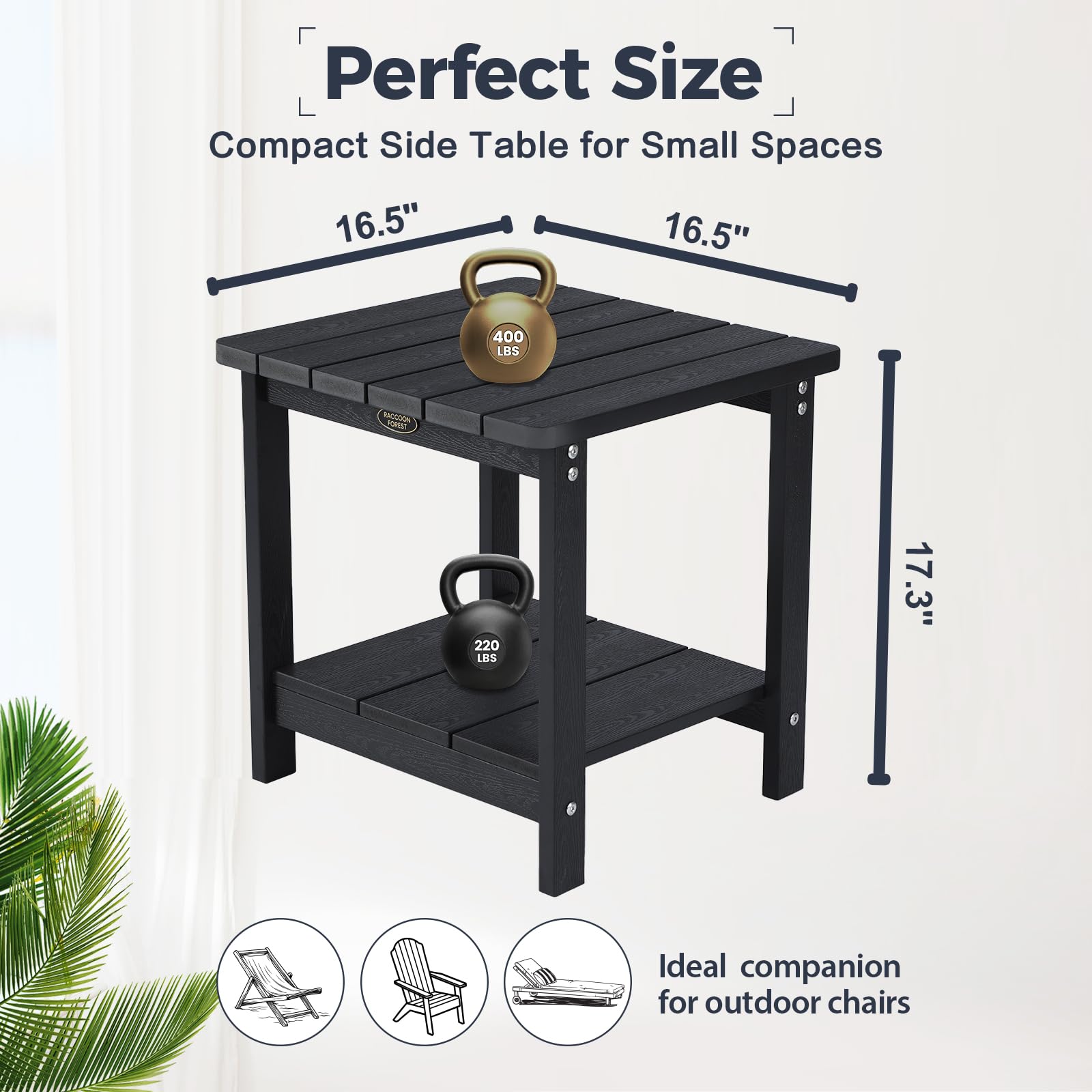 2-Tier Outdoor Side Table
