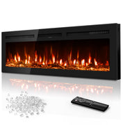 Wall-Mounted Recessed Electric Fireplace