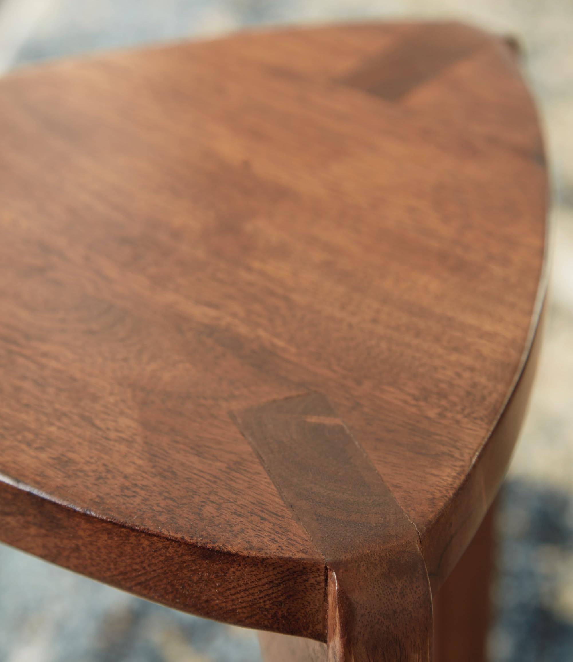 Solid Wood Nesting Accent Tables – Set of 2, Dark Brown