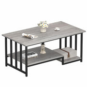 Gray 2-Tier Coffee Table