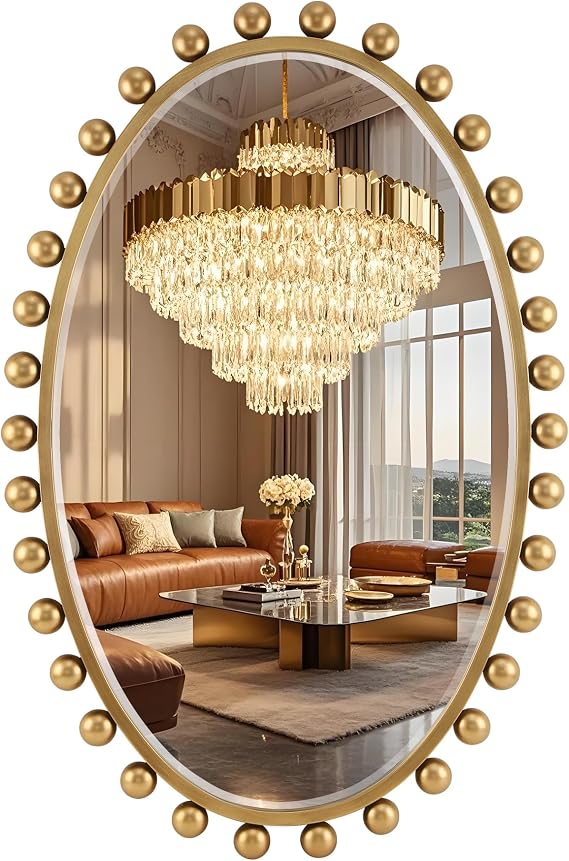 Antique Gold Teardrop Wall Mirror