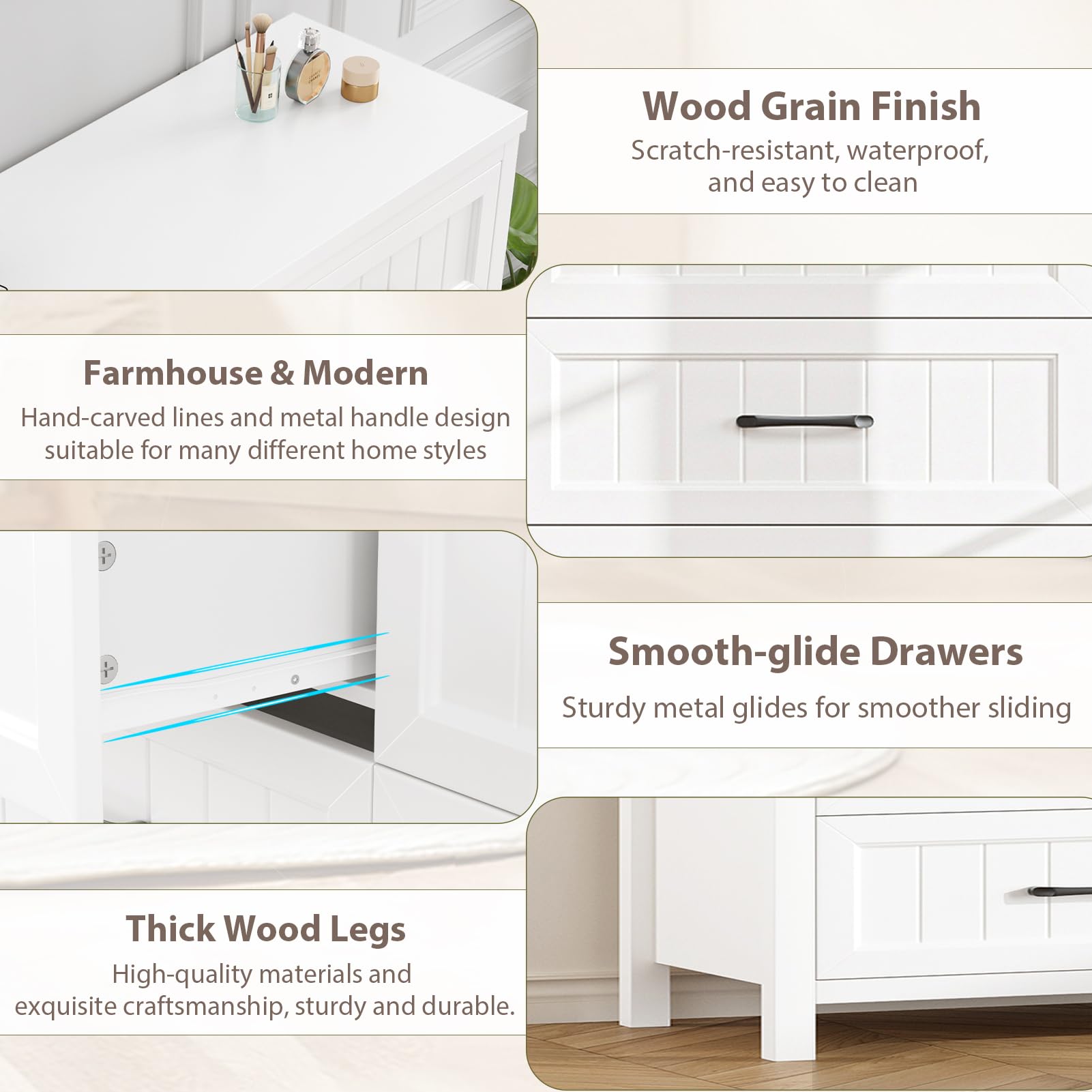 8-Drawer Farmhouse Dresser