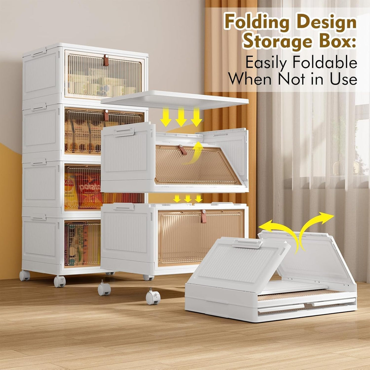4-Tier Stackable Storage Bins