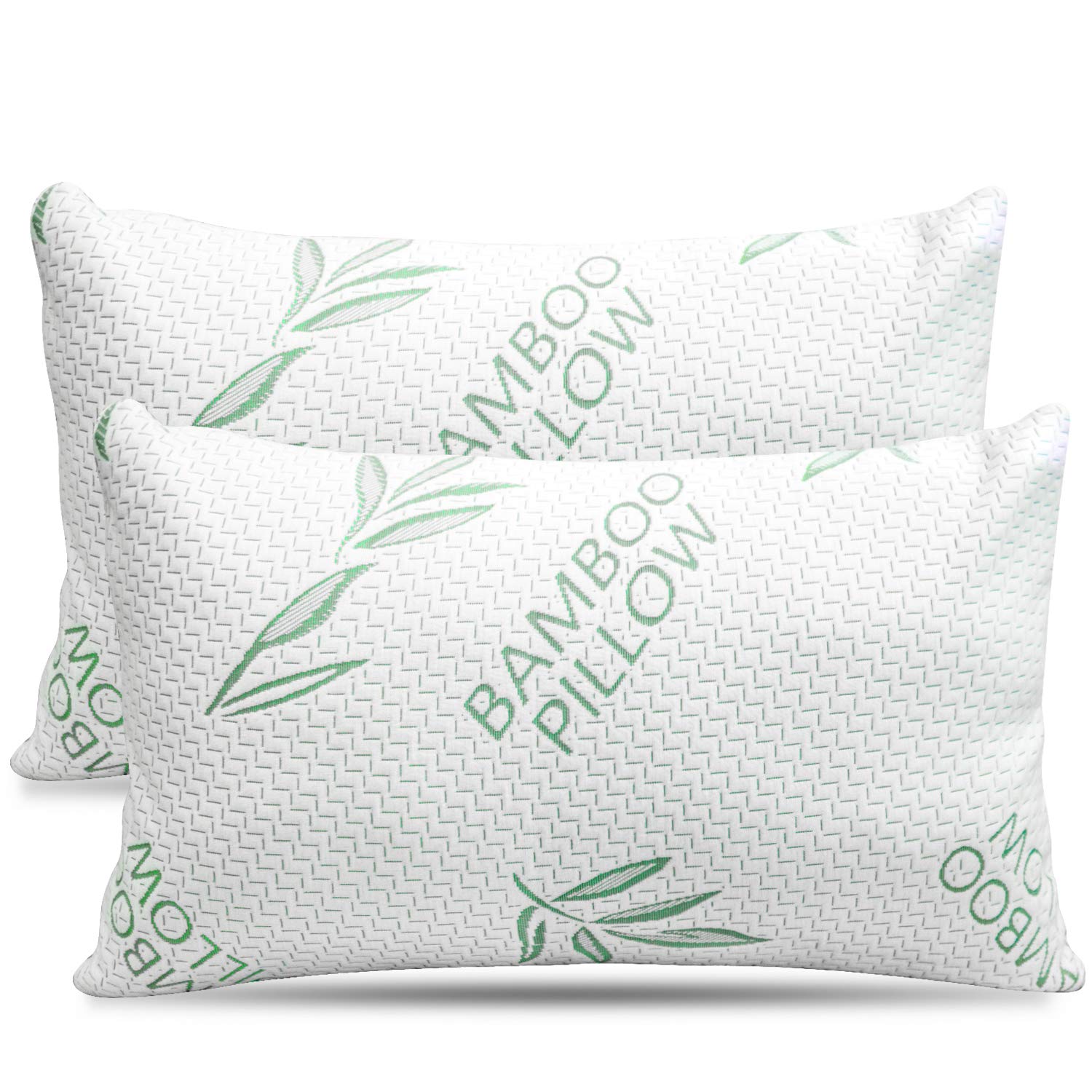 Shredded Memory Foam Bed Pillows with Removable Cover