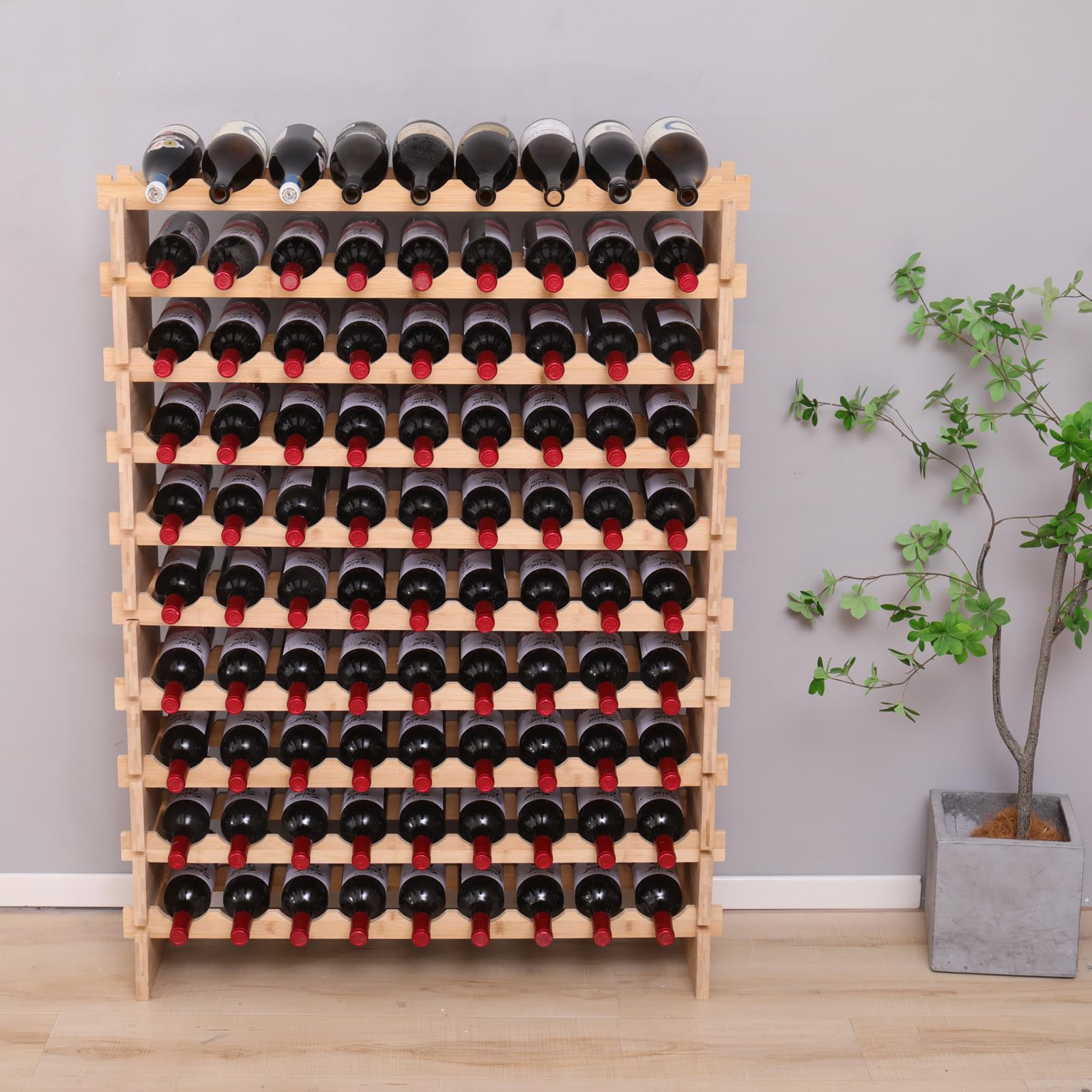 Bamboo Wine Rack – 72 & 90 Bottle