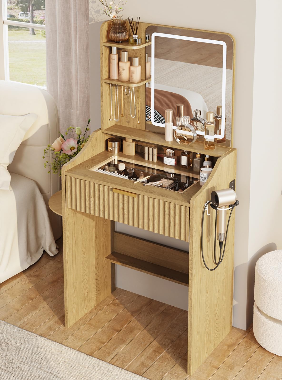 Compact LED Makeup Vanity