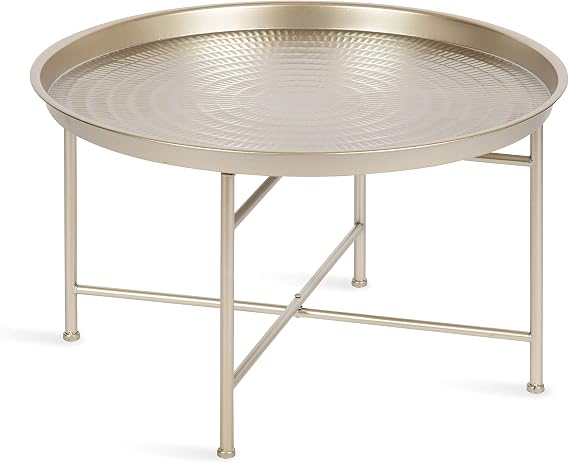 Gold Hammered Metal Coffee Table