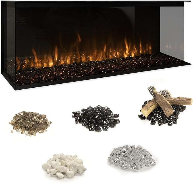 49" Multi-Sided Built-In Electric Fireplace