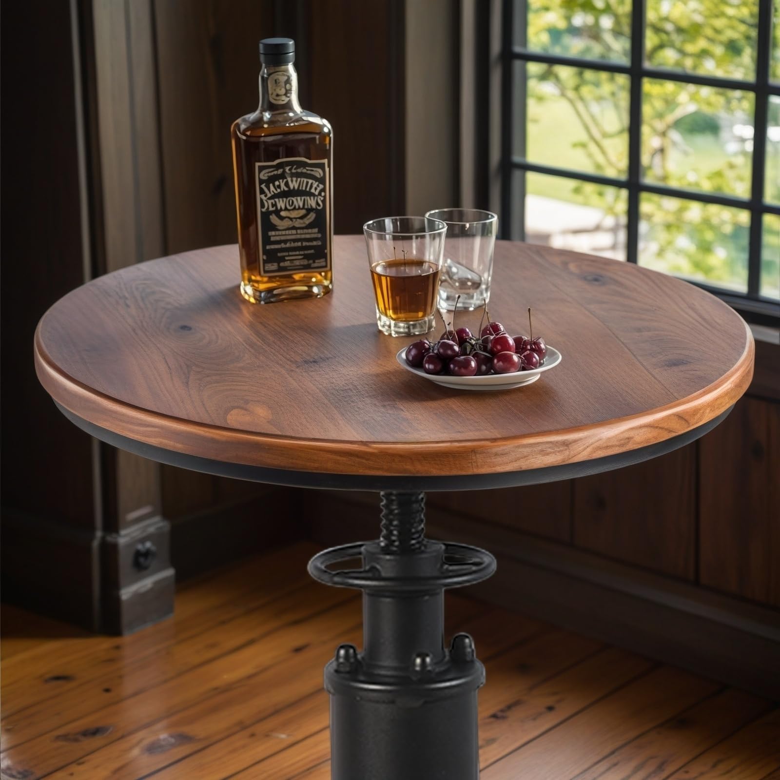 3-Piece Industrial Bar Table & Stool Set