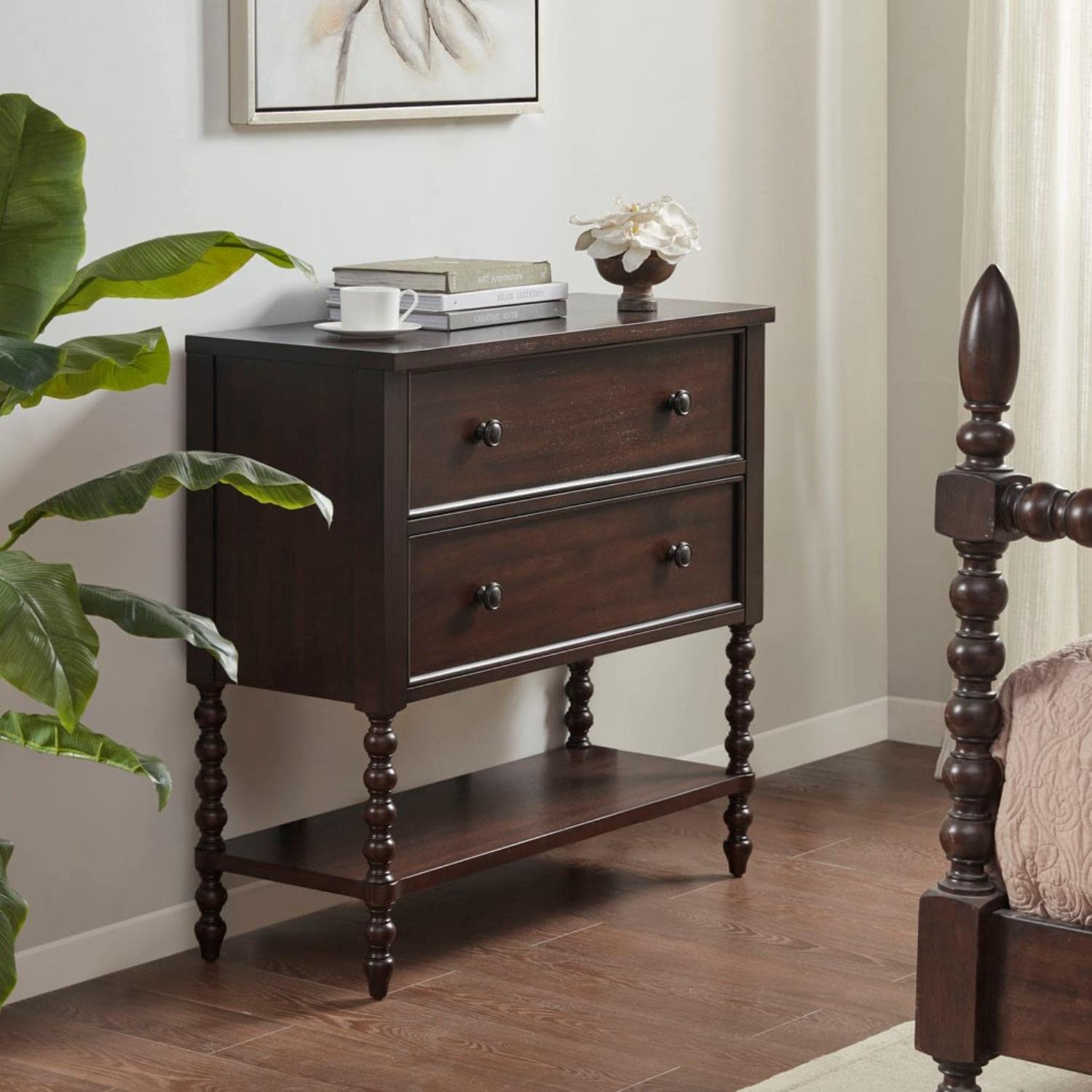 Accent Storage Cabinet with 2 Drawers & Open Shelf, 36"W