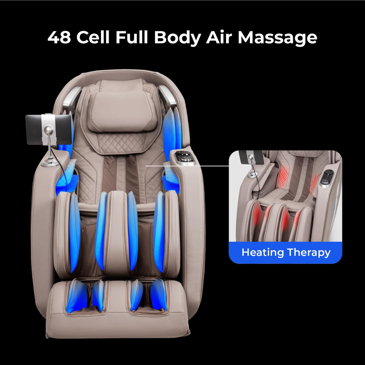 Titan 4D Ultima | 4D Massage Chair | Full Body Air Bag Massage | 2 Stage Zero Gravity Reclining | SL-Track | Foot Roller | Touchscreen Controller | for Home and Office Use (Brown)