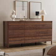 Walnut Chest of Drawers with Hidden Handles